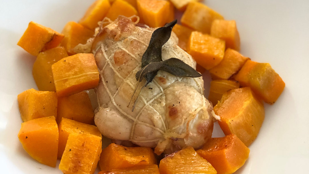 Chicken Cordon Bleu with Roasted Butternut + Ancient Grains