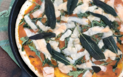 Gluten-free Pumpkin Pizza with Gouda + Fried Sage