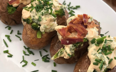 Cheesy Broccoli Baked Potatoes