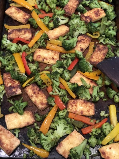 Crispy Sheet Pan Tofu with Spicy Almond Soba - New Morning Market