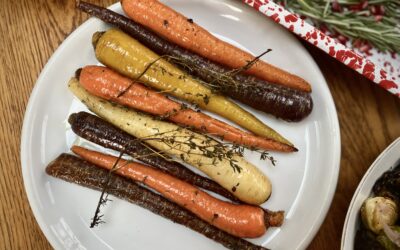 Roasted Rainbow Carrots with Thyme