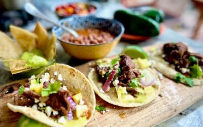 Slow Cooked Grass Fed Flank Steak Tacos