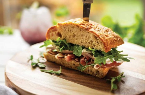 The Art of the Sandwich: Prosciutto & Vermont Burrata Hero with Herb-Roasted Chicken 