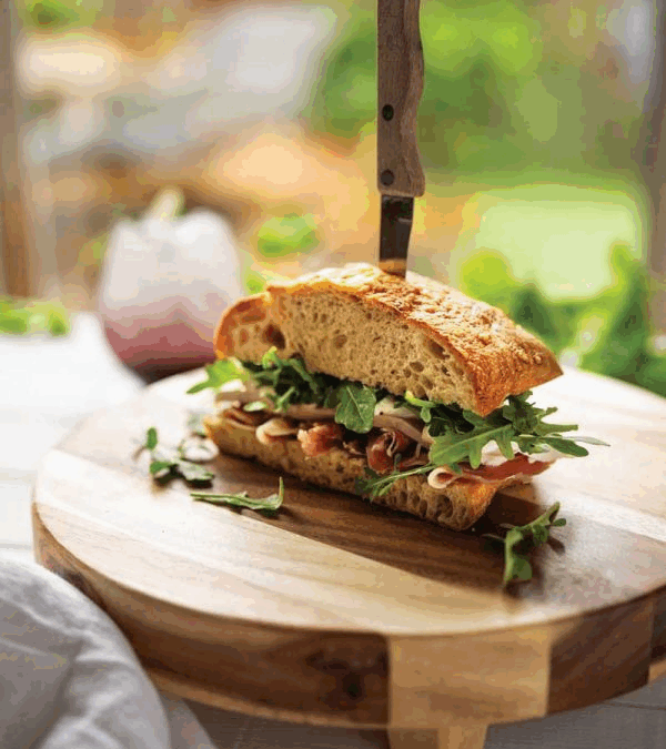 The Art of the Sandwich: Prosciutto & Vermont Burrata Hero with Herb-Roasted Chicken